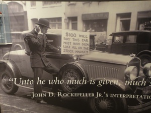 Rockefeller Quote. Photo attribution: Fanny Littmarck