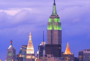 empire-state-building lit up green